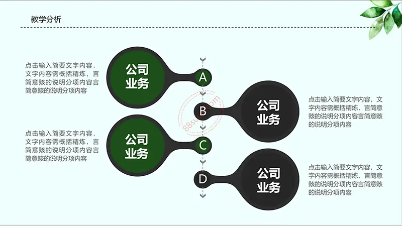 卡通动物园教师说课PPT模板免费PPT下载